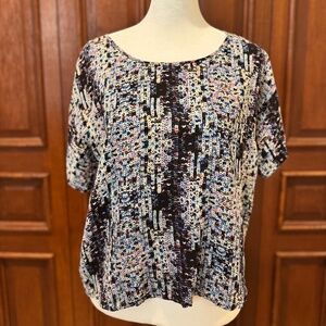 Gemma Silk Abstract Print Blouse – XS